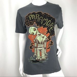 Paramore Unisex Smoking Robot Graphic Band Shirt